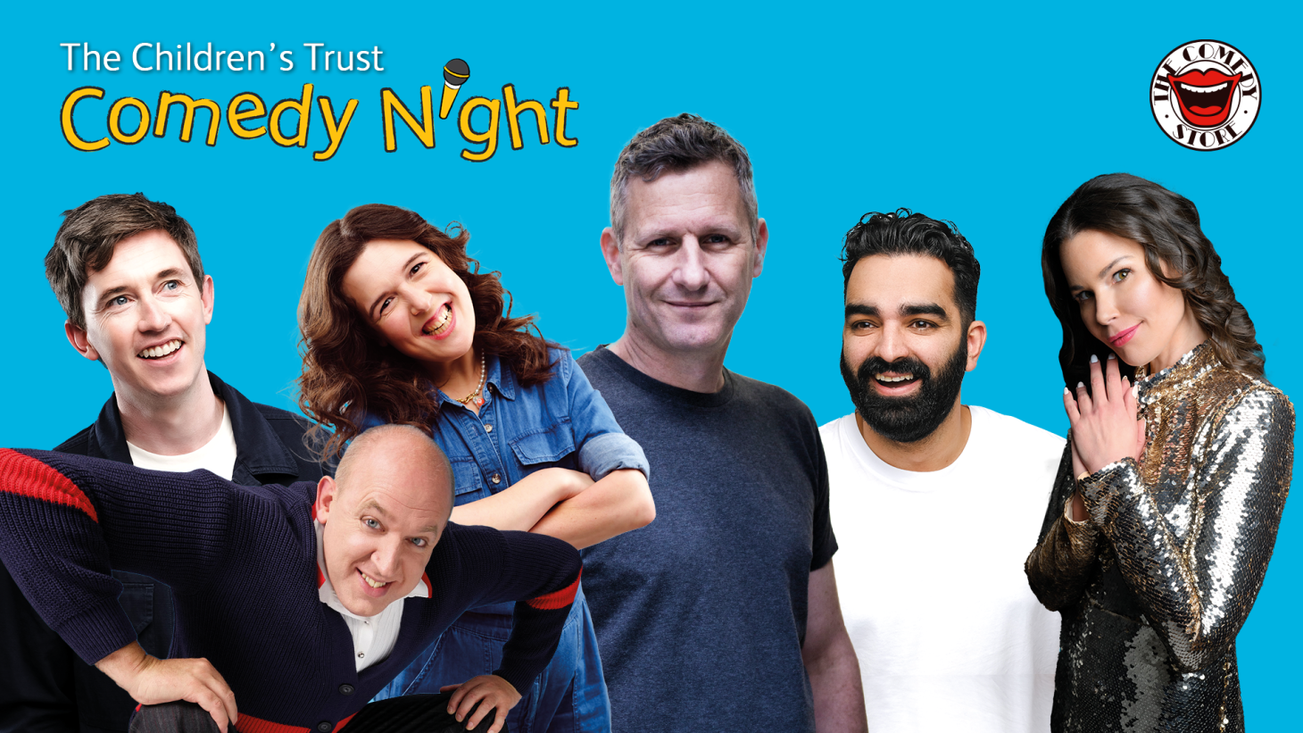 Comedy Night banner featuring Adam Hills