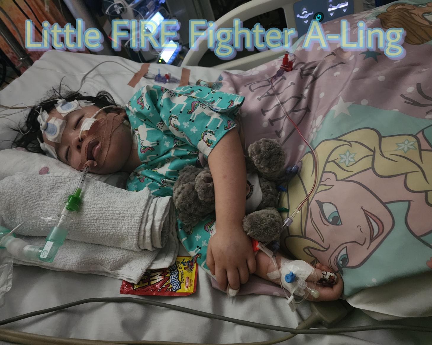 A-Ling in a coma in hospital