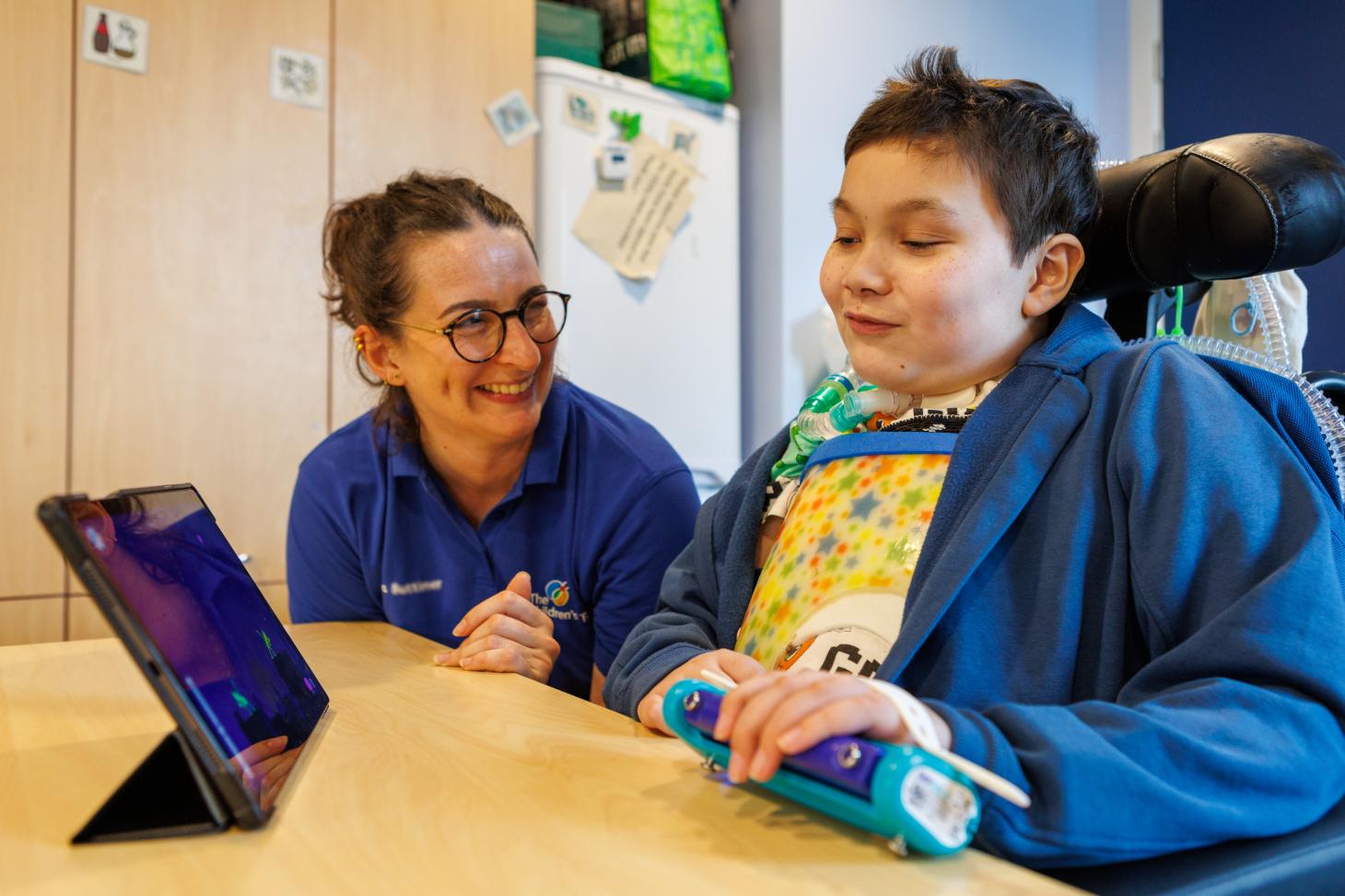 Leo in an occupational therapy session