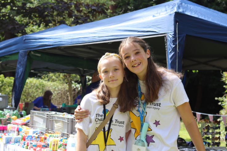 two girls at circus fun day
