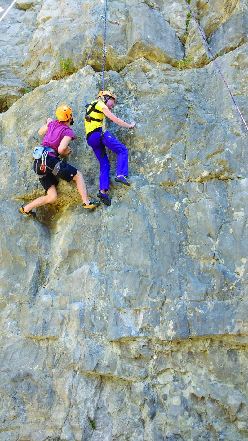 Clare climbing 