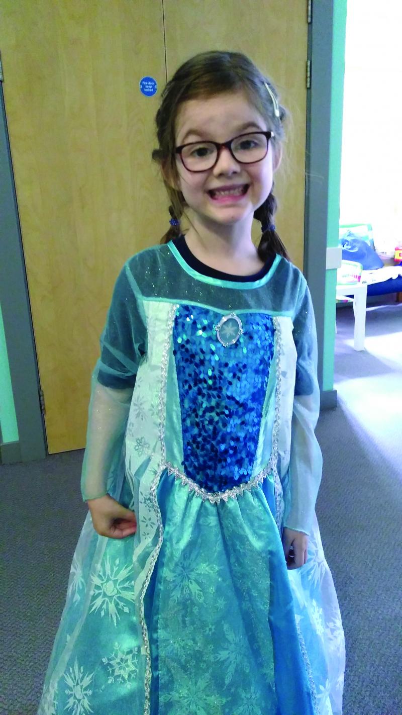 Emma in a princess costume