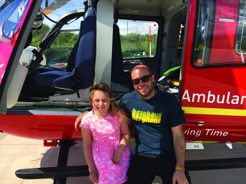 Jasmine with the Air Ambulance