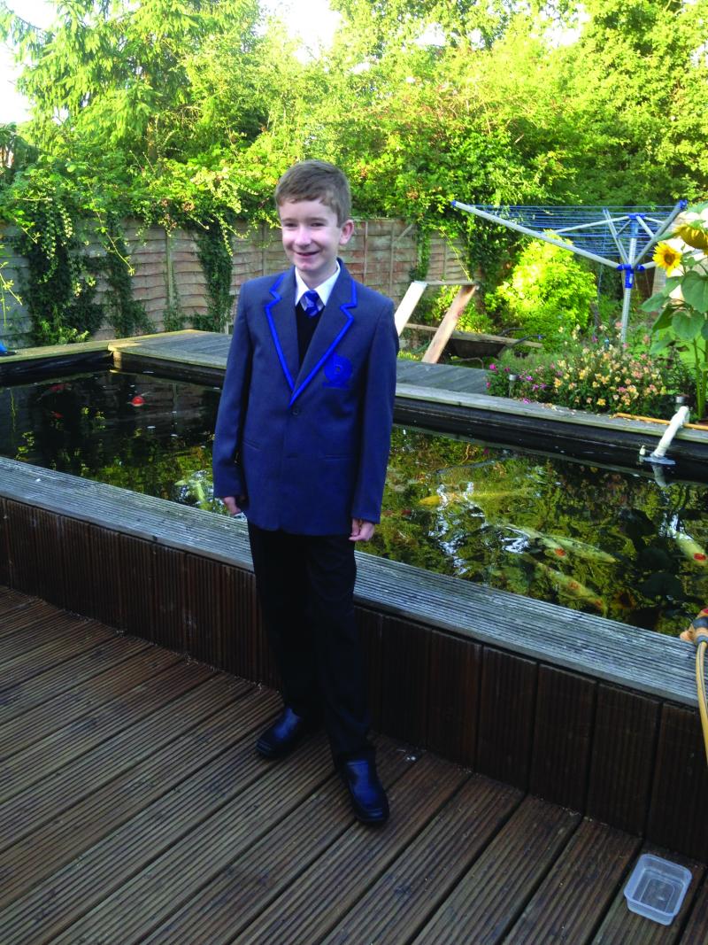 Paul in his school uniform