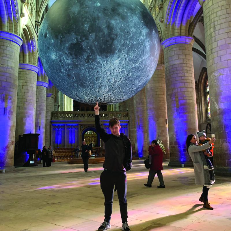 Paul out at a museum