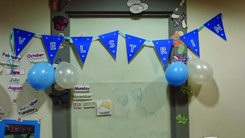 Velstrin's leaving decorations at The Children's Trust